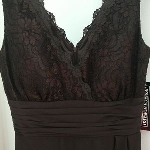 #3 CHOCOLATE LACE & CHIFFON Classic Retro Cocktail Style Dress NWT